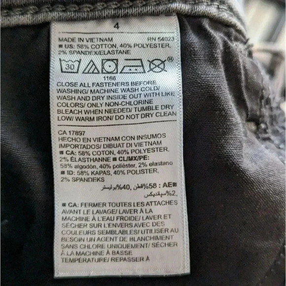 Old Navy Rockstar Women's Size 4 Super Skinny Built In Warm Jeans Charcoal - Picture 6 of 11